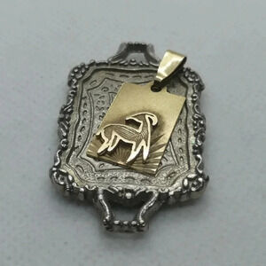 10k yellow gold goat  pendant
